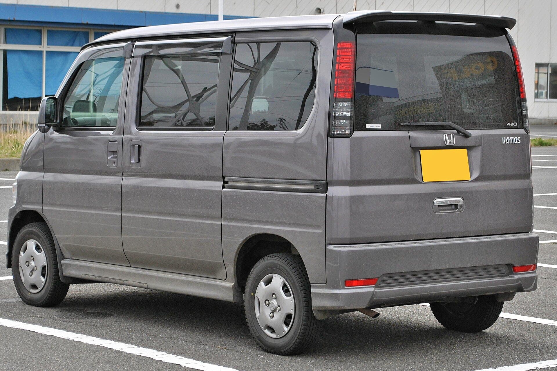 A Honda Vamos, the kei van behind one of TOMO Campers' smallest campers
