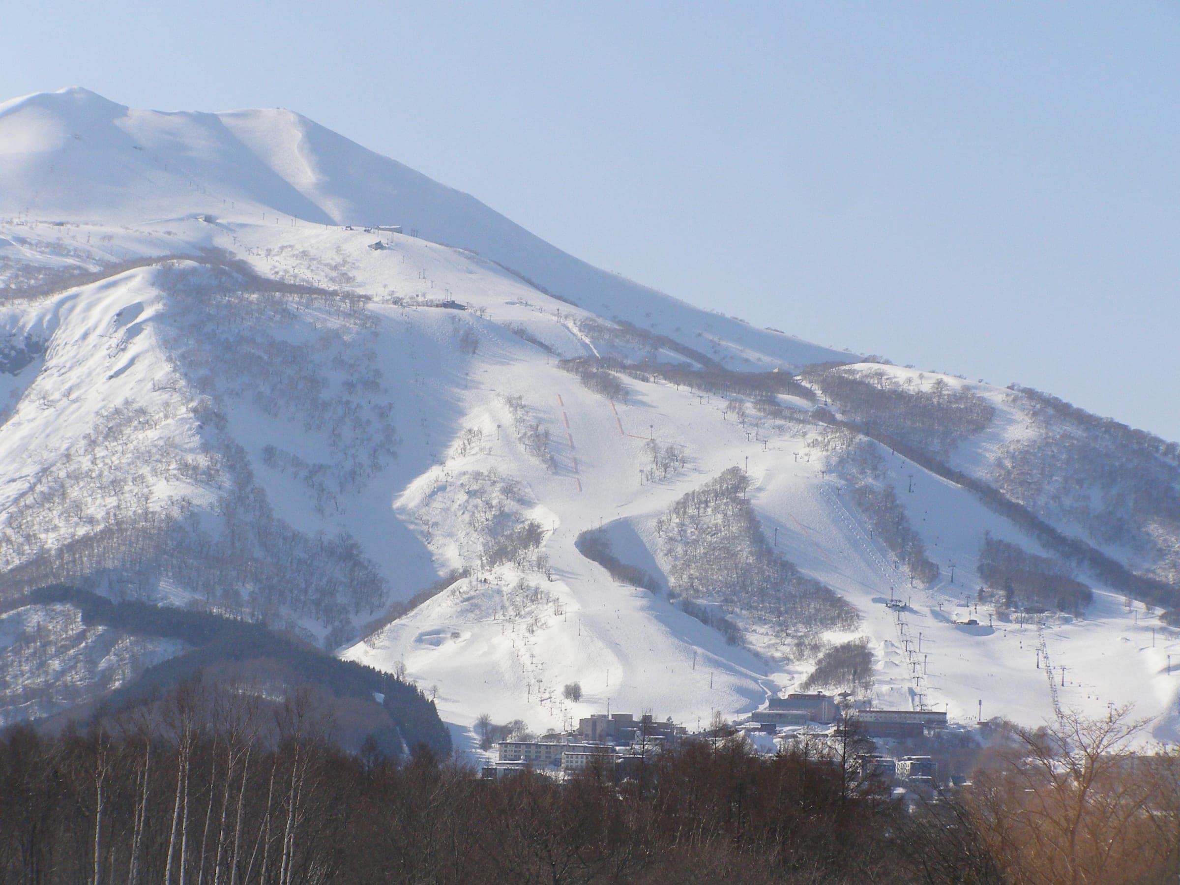 The ski runs of Grand Hirafu spread across Niseko Annupuri under winter snow