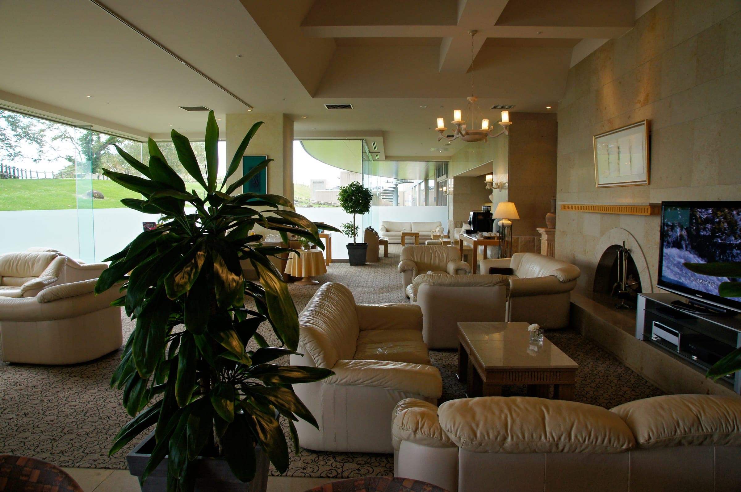 Sofas and armchairs in the Premiere Salon at The Windsor Hotel Toya